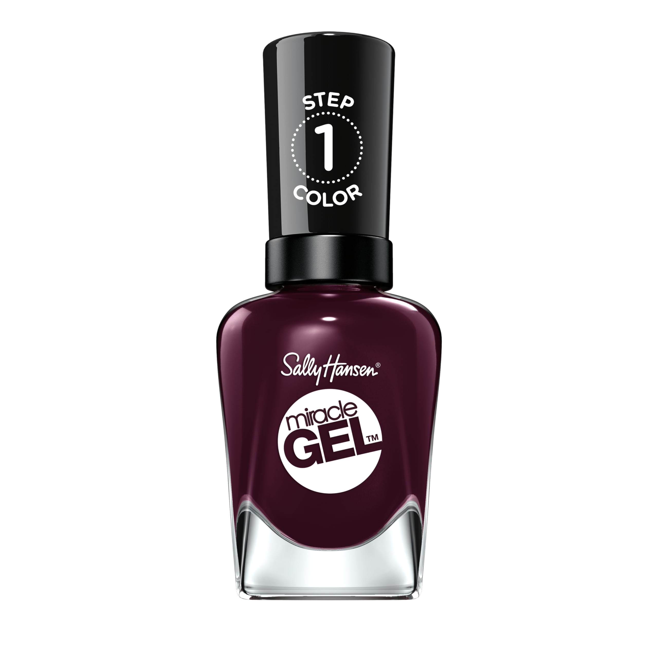 Sally Hansen Miracle Gel Cabernet With Bae sur ongles opaques, tenue longue durée