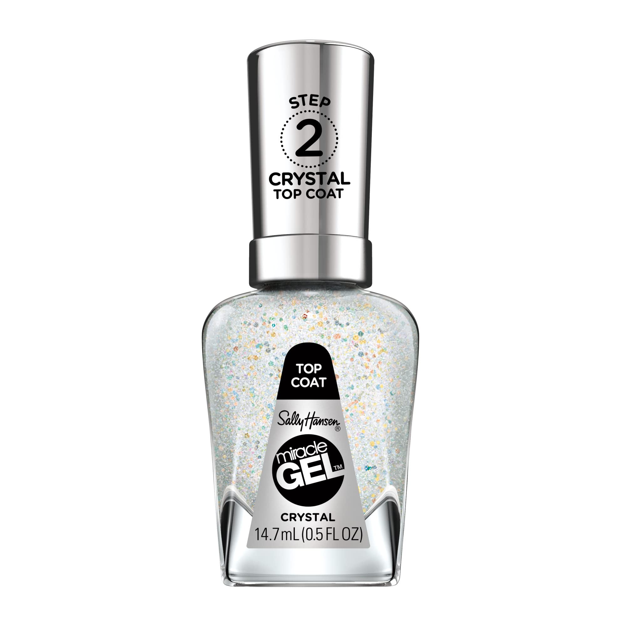 Sally Hansen Miracle Gel Crystal Top Coat application nette sans lampe UV et finition brillante