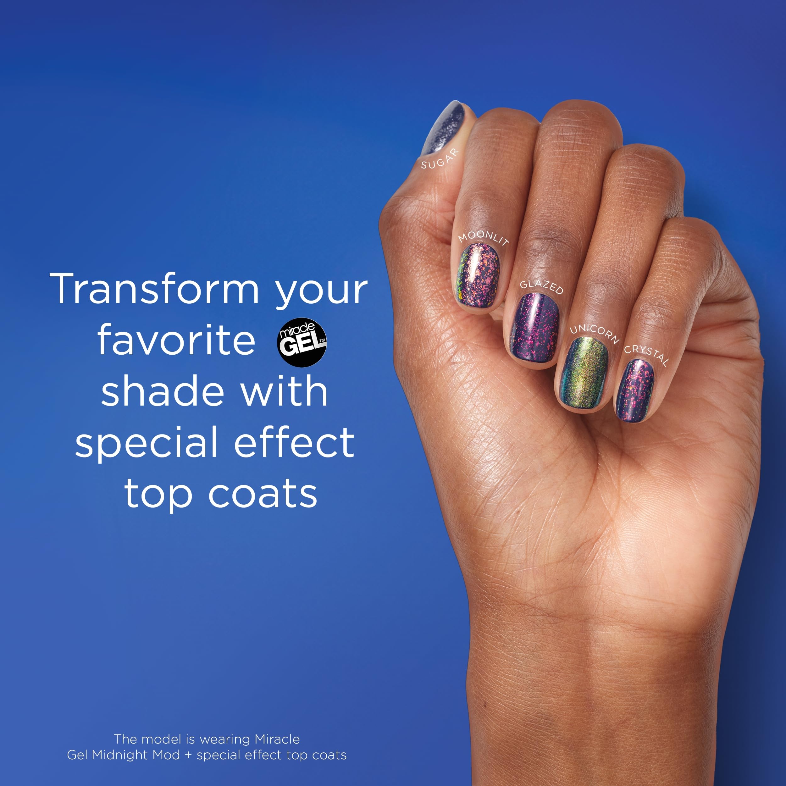 Sally Hansen Miracle Gel Crystal Top Coat deux etapes faciles a l’application
