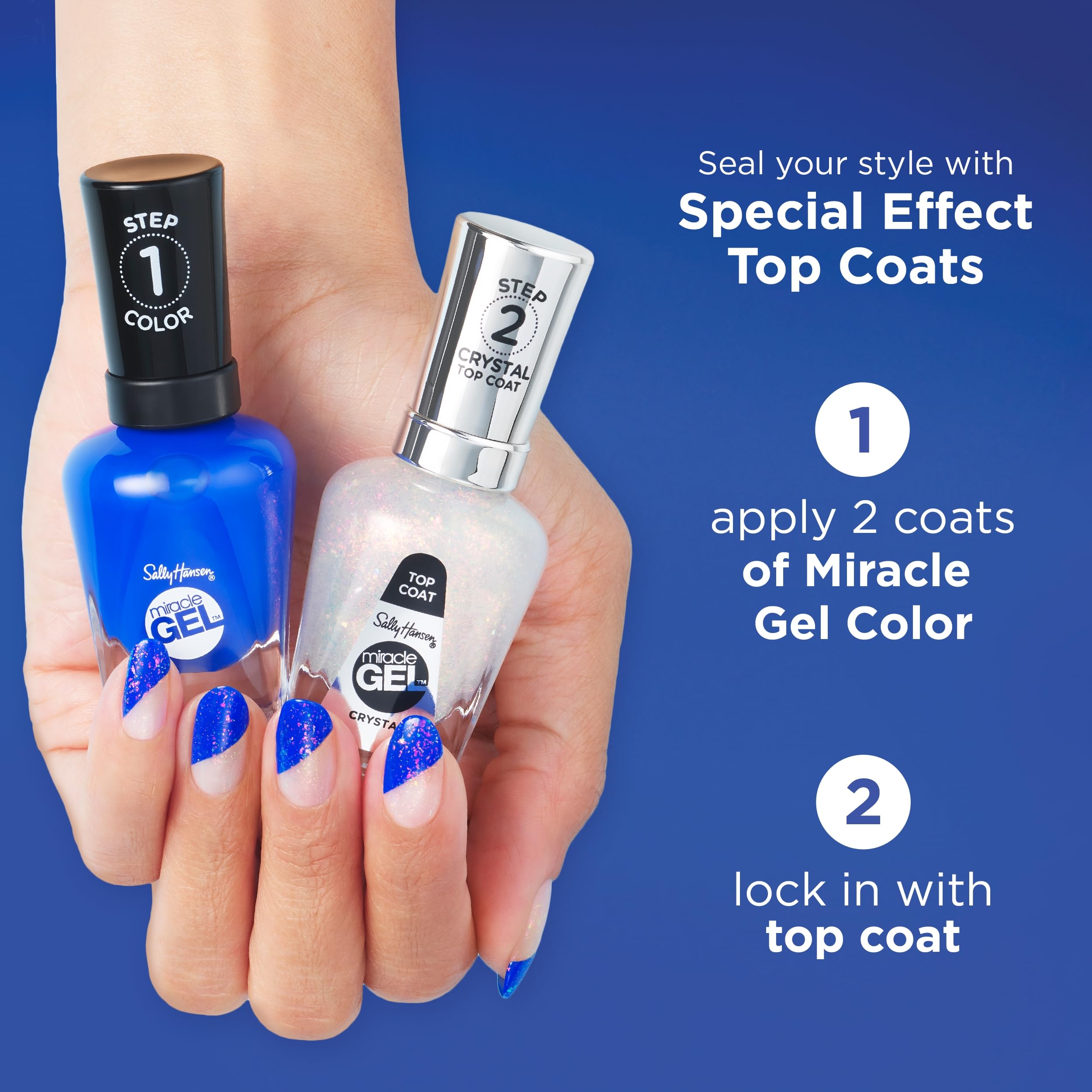 Sally Hansen Miracle Gel Crystal Top Coat longue tenue sans UV