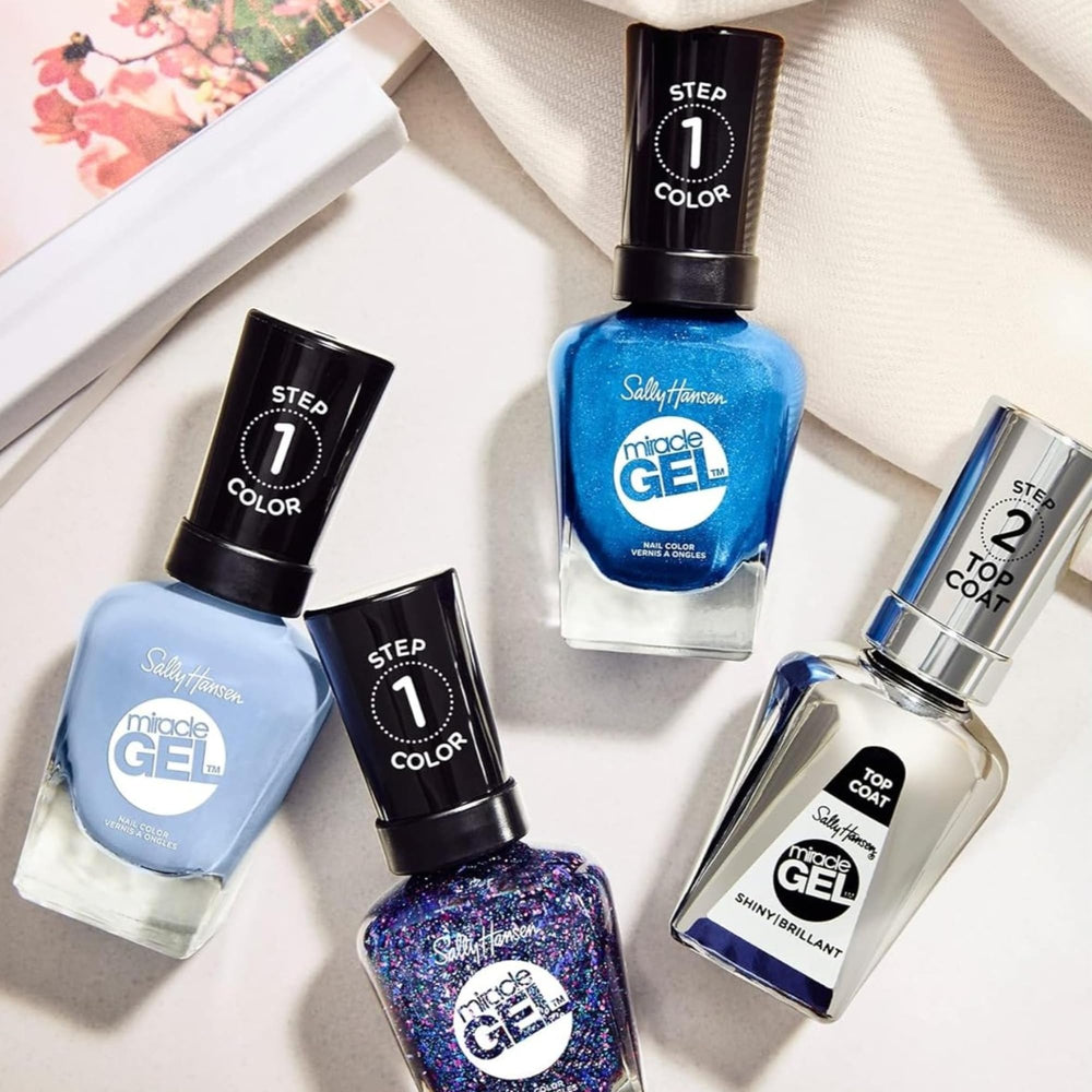 Sally Hansen Miracle Gel Fini Scintillant, effet irisé subtil.
