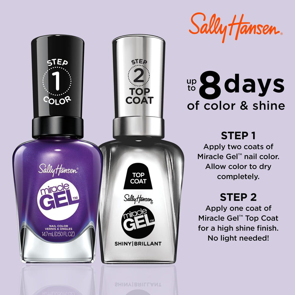 Sally Hansen Miracle Gel – flacon violet couleur vive et glamour