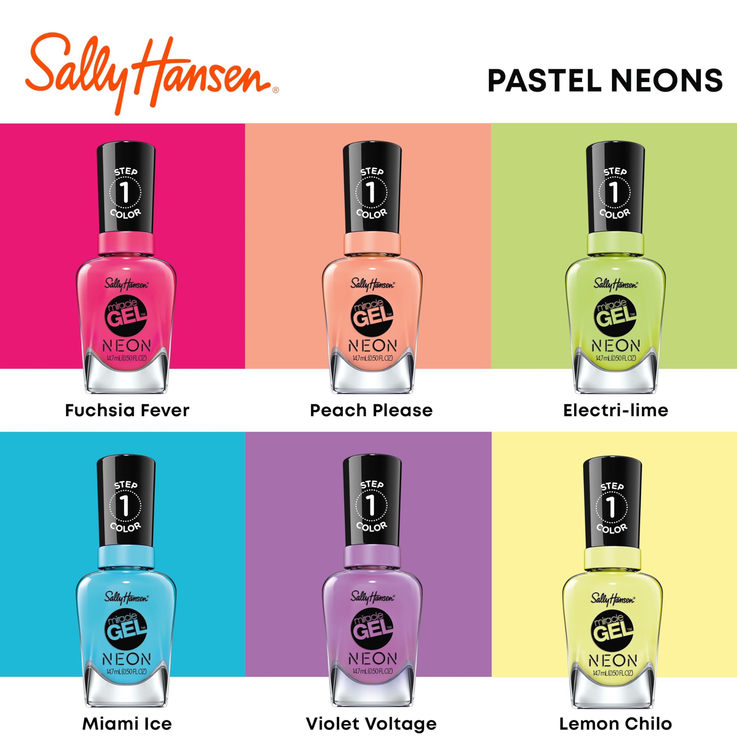Sally Hansen Miracle Gel, sans UV, utilisation pratique et rapide.