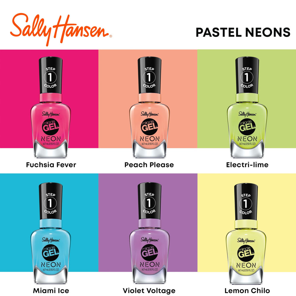 Sally Hansen Miracle Gel, sans UV, utilisation pratique et rapide.