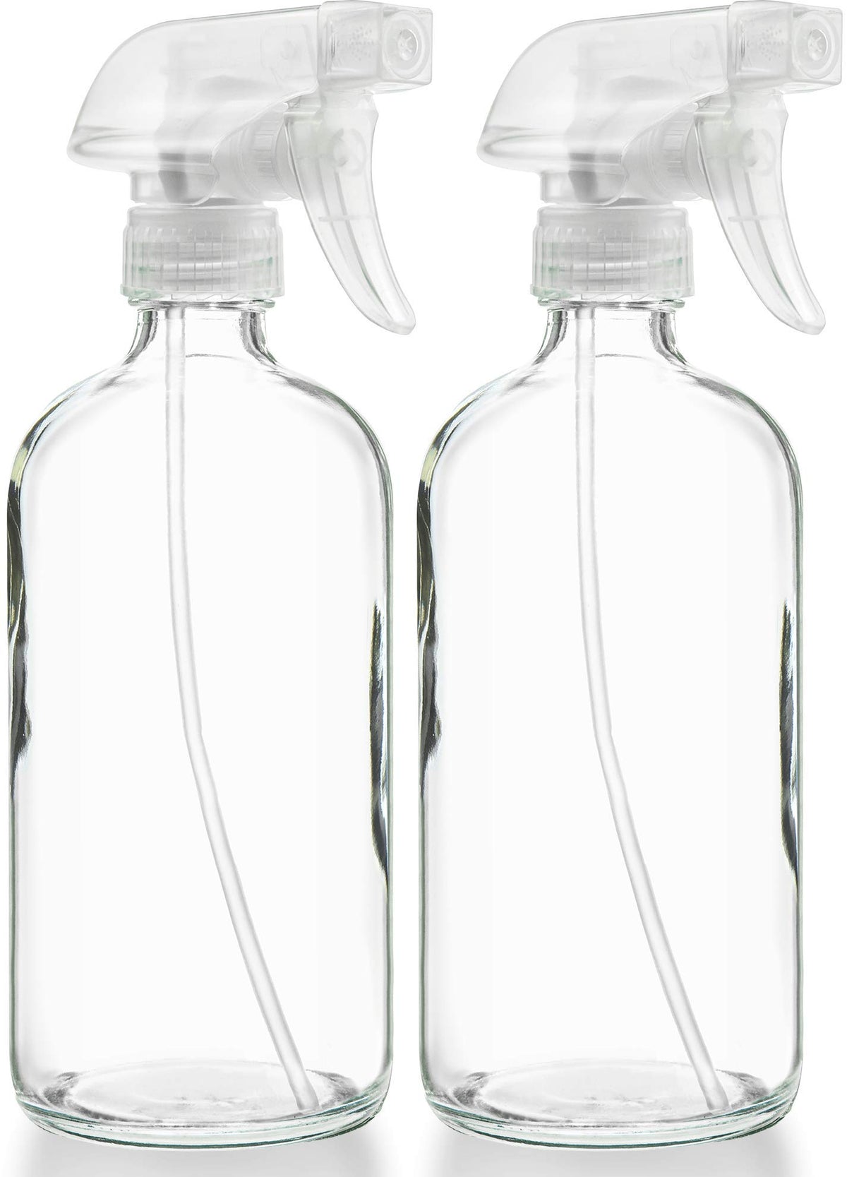 Bouteille verre Sally's Organics 16oz avec spray fin, pratique pour nettoyants maison.