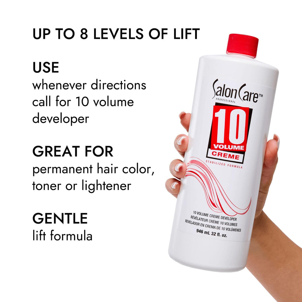 Salon Care Développeur Crème 10 Volume – utilisé pour coloration permanente et éclaircissement.