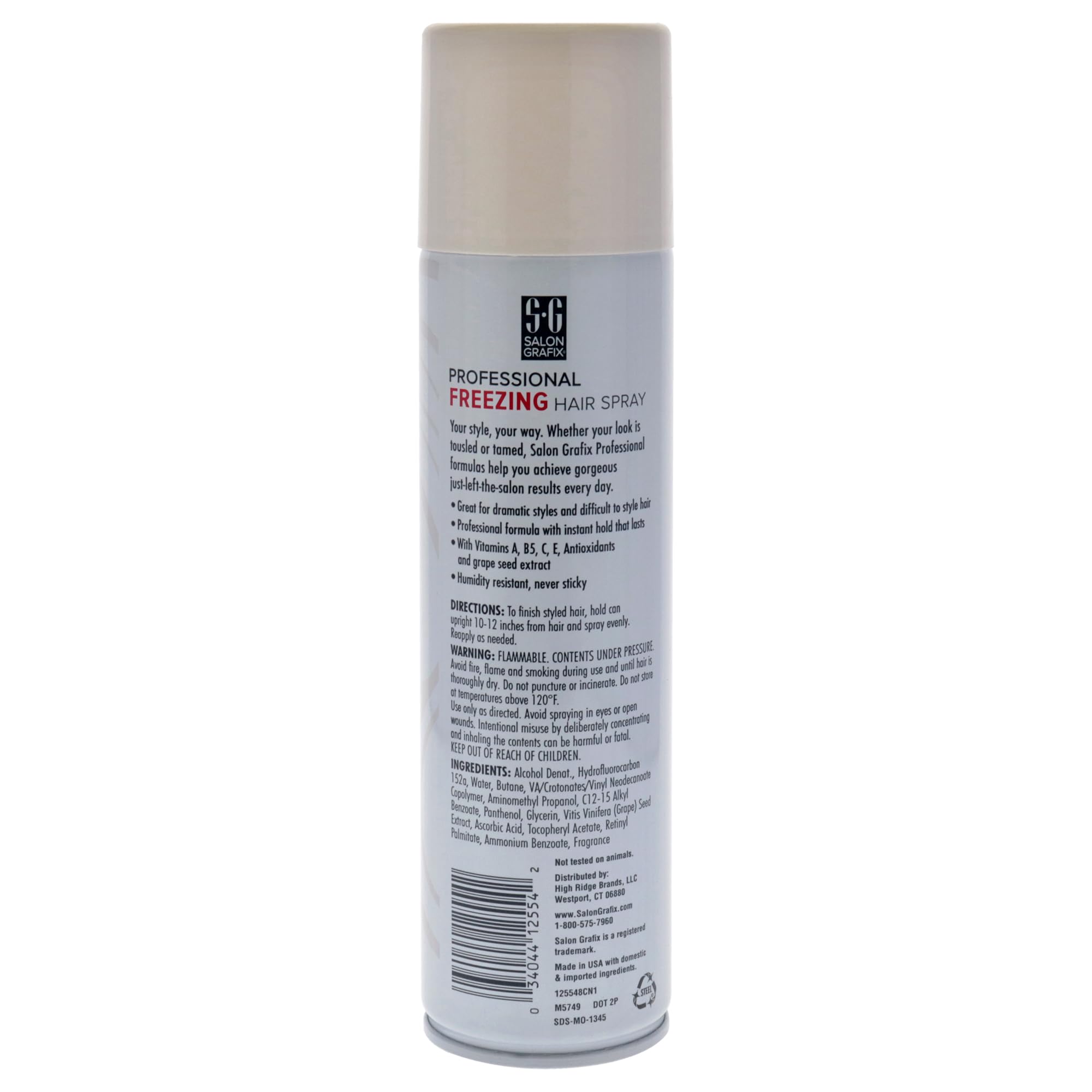 Application rapide du Salon Grafix spray-cheveux pour une coiffure prête en un instant.
