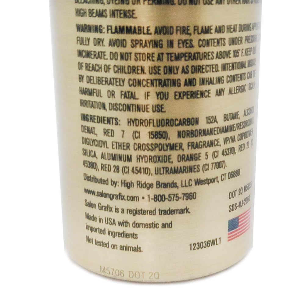 Salon Grafix High Beams Intense Bourgogne: couverture des cheveux gris temporaire.
