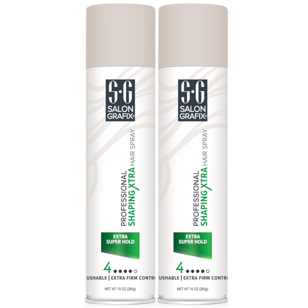 Salon Grafix fixateur coiffant : bouteille prête à l'emploi pour une tenue durable et brossage facilité.