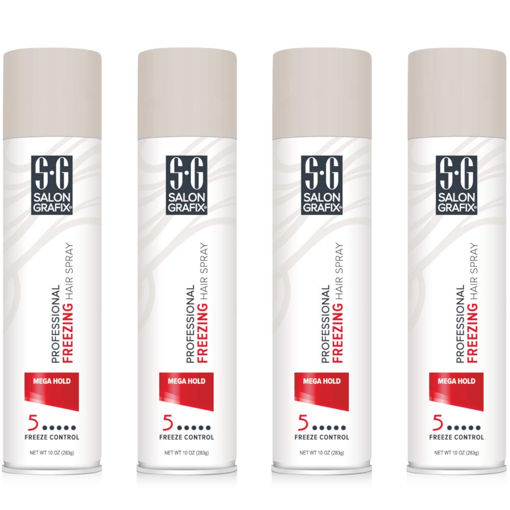 Salon Grafix Mega Hold Spray – bouteille de 10 onces, fixation rapide et durable.