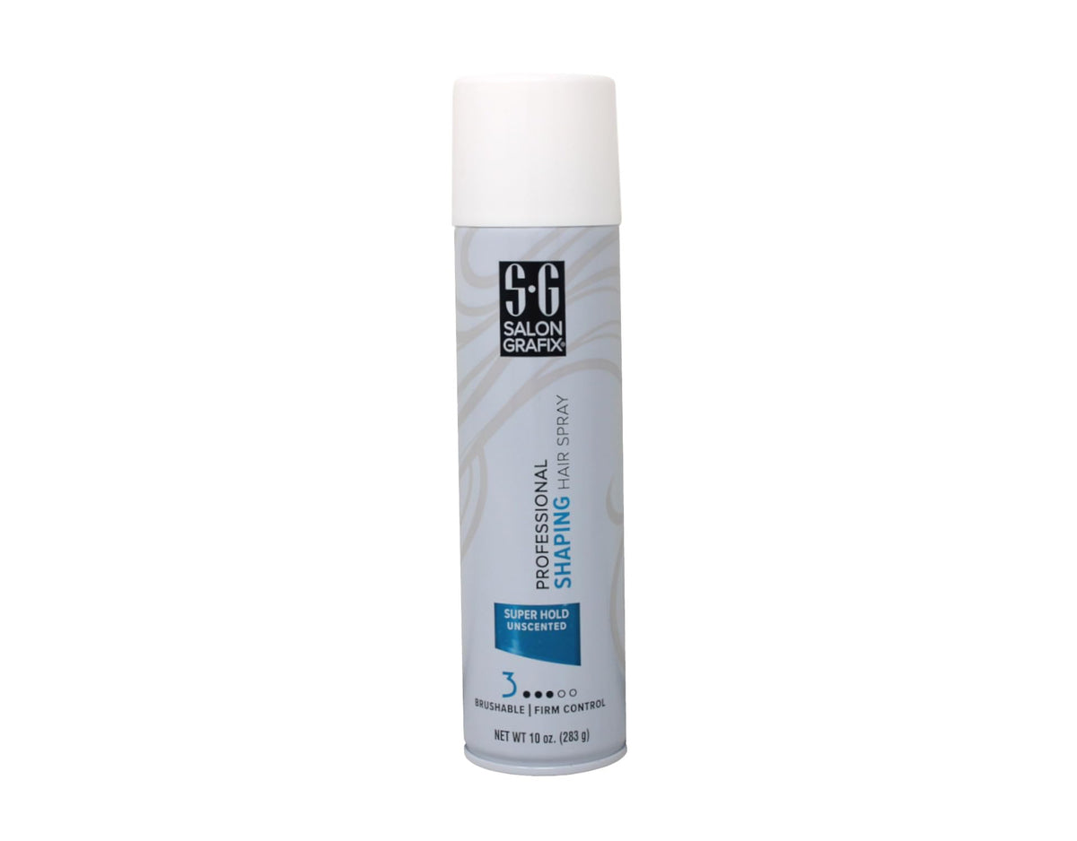 Salon Grafix Spray Coiffage Super Tenue - bouteille 10oz pour une tenue durable.