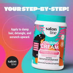 Salon Line Crème Définition Maximale – démêlage efficace pour cheveux bouclés.