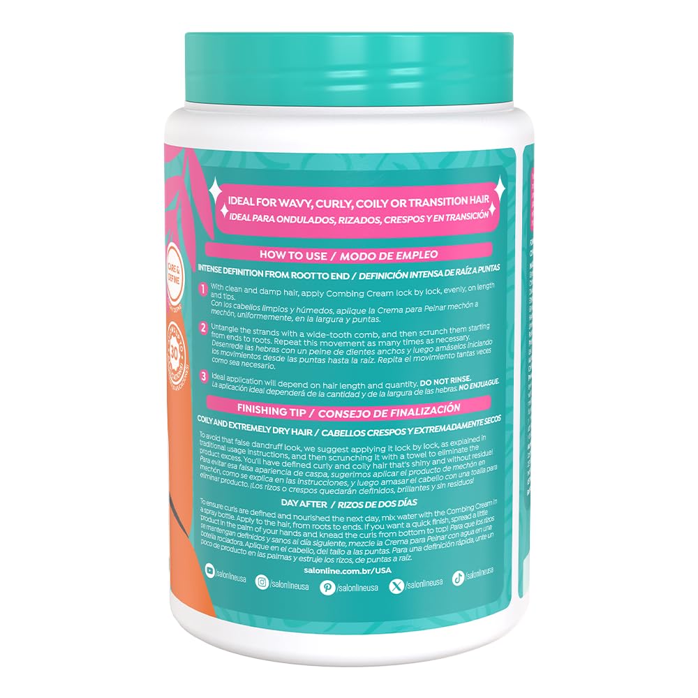 Salon Line Crème Définition Maximale – usage quotidien pour cheveux ondulés, bouclés et crépus.