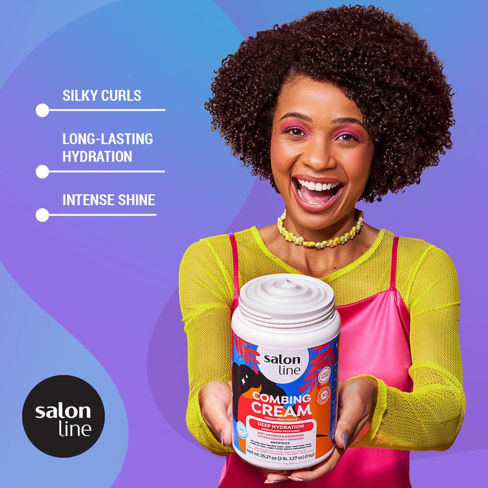 Salon Line Crème définition: cheveux bouclés nets et volumineux