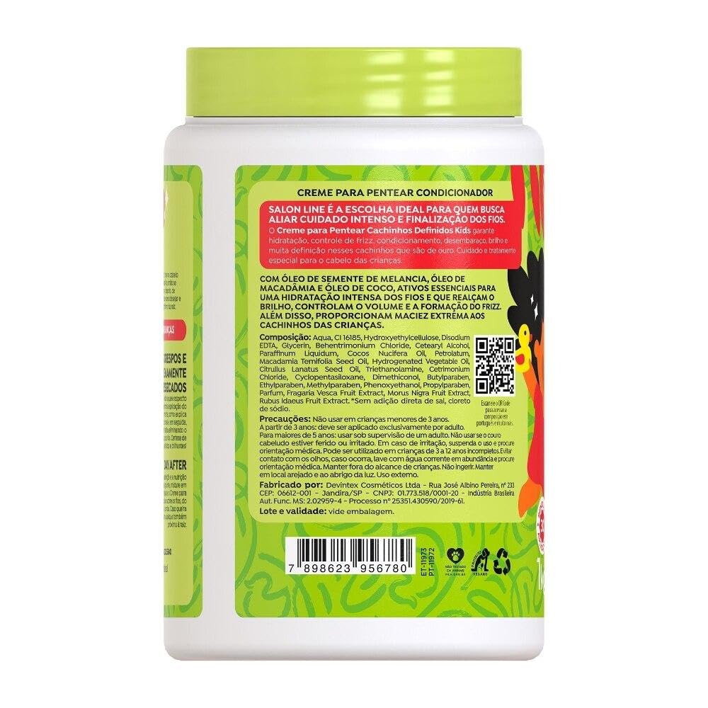 Salon Line parfum melon, crème démêlante enfant pour une expérience sensorielle agréable.