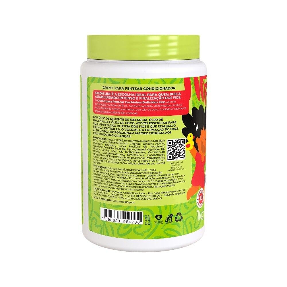 Crème démêlante Salon Line, usage quotidien pour cheveux ondulés et bouclés.