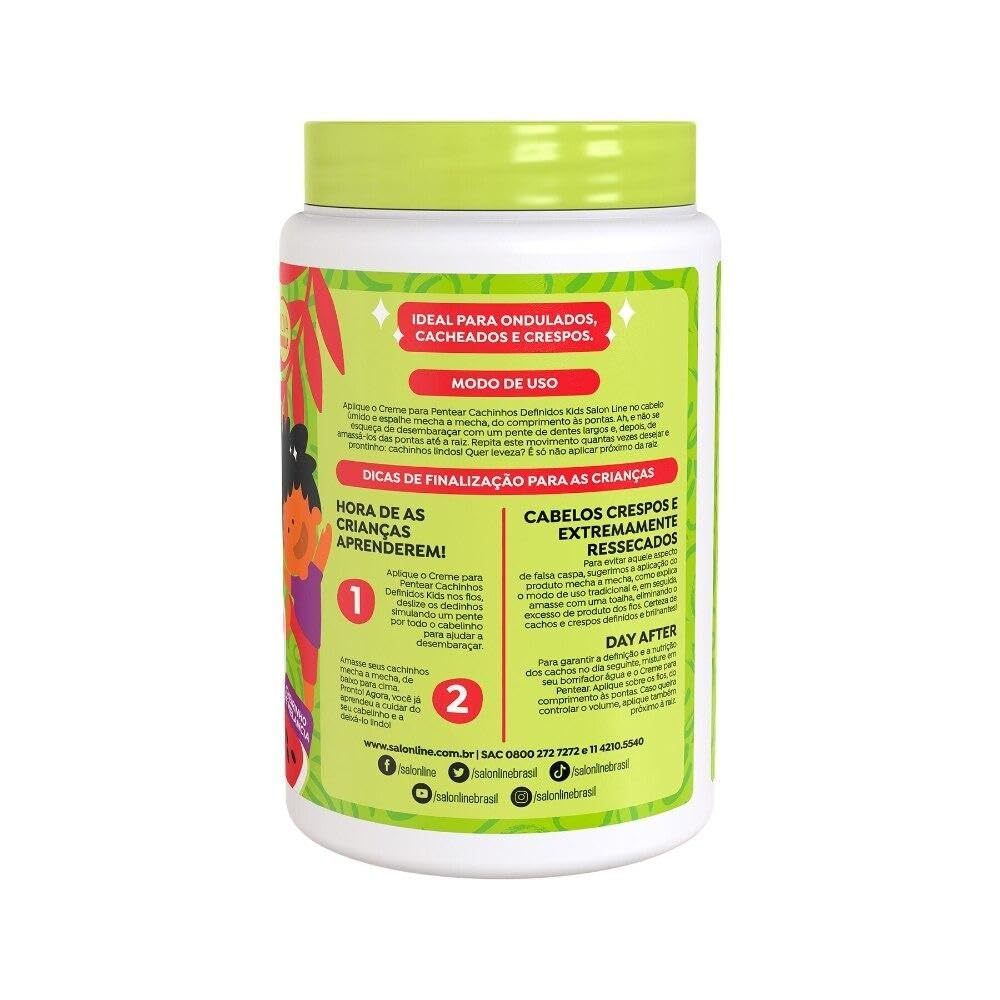 Salon Line crème démêlante enfant, texture légère démêle facilement cheveux crépus.
