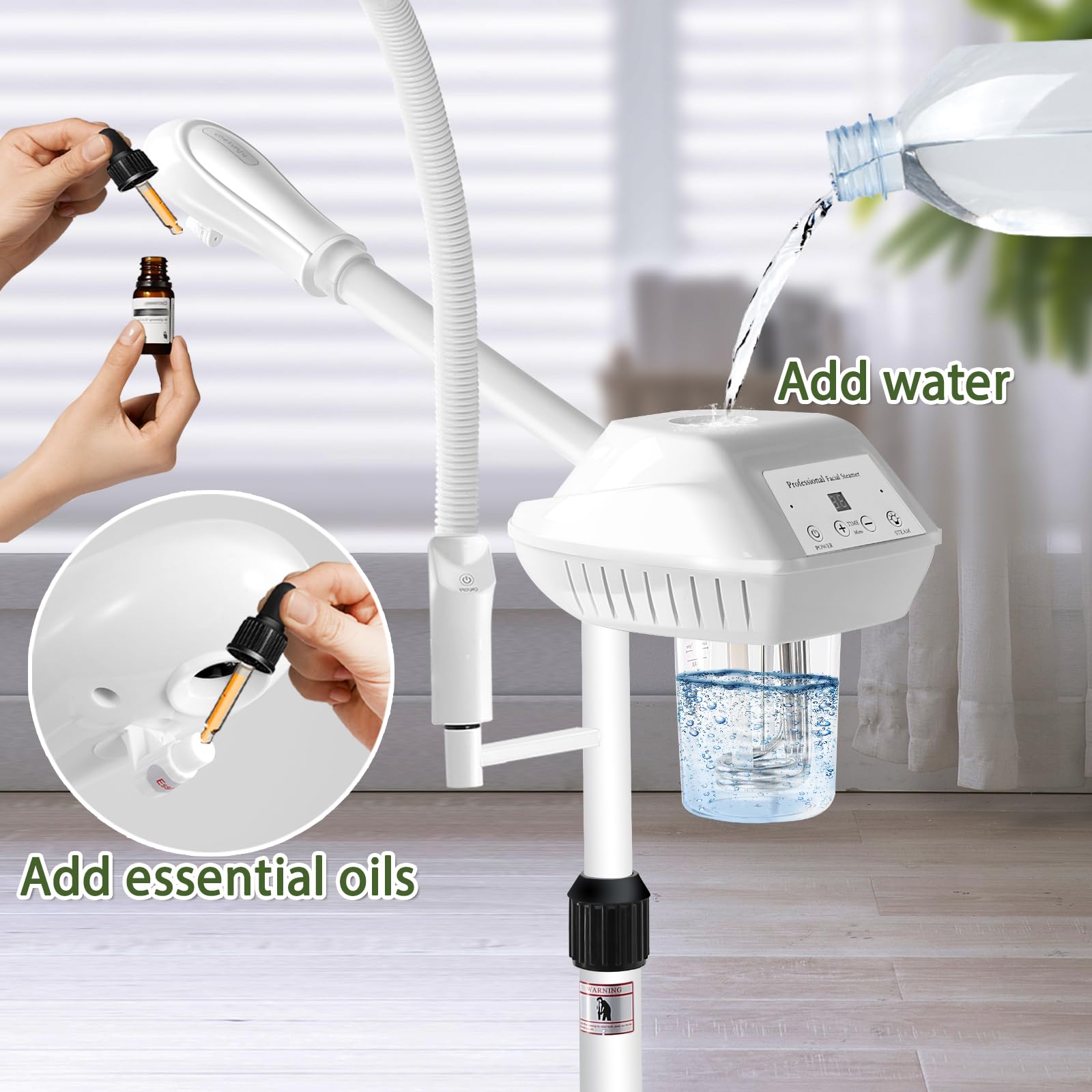 Salon Senor gobelet d'eau amovible pour un remplissage facile.