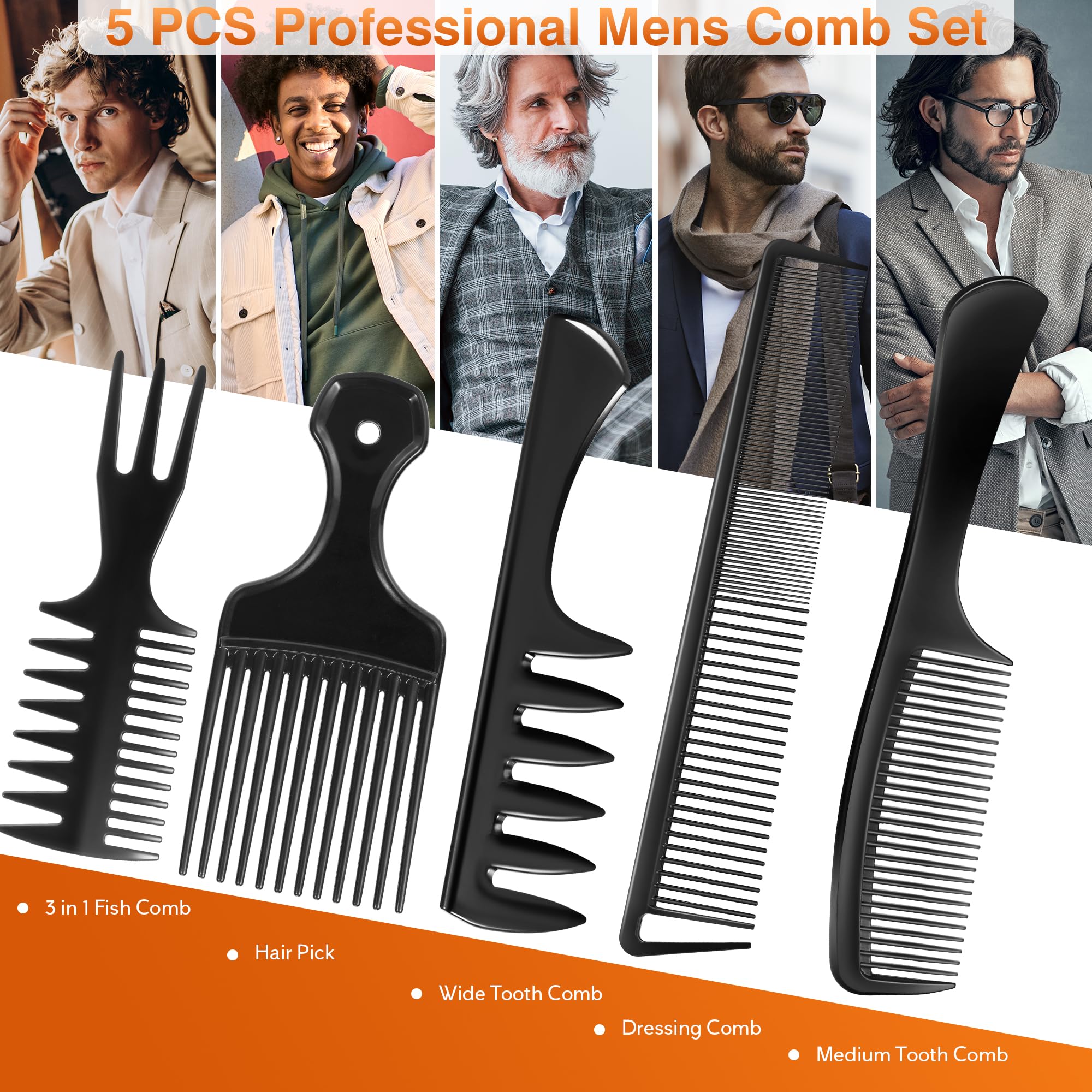SALON SILK: peigne carbone dents moyennes, démêlage efficace et sans casse.