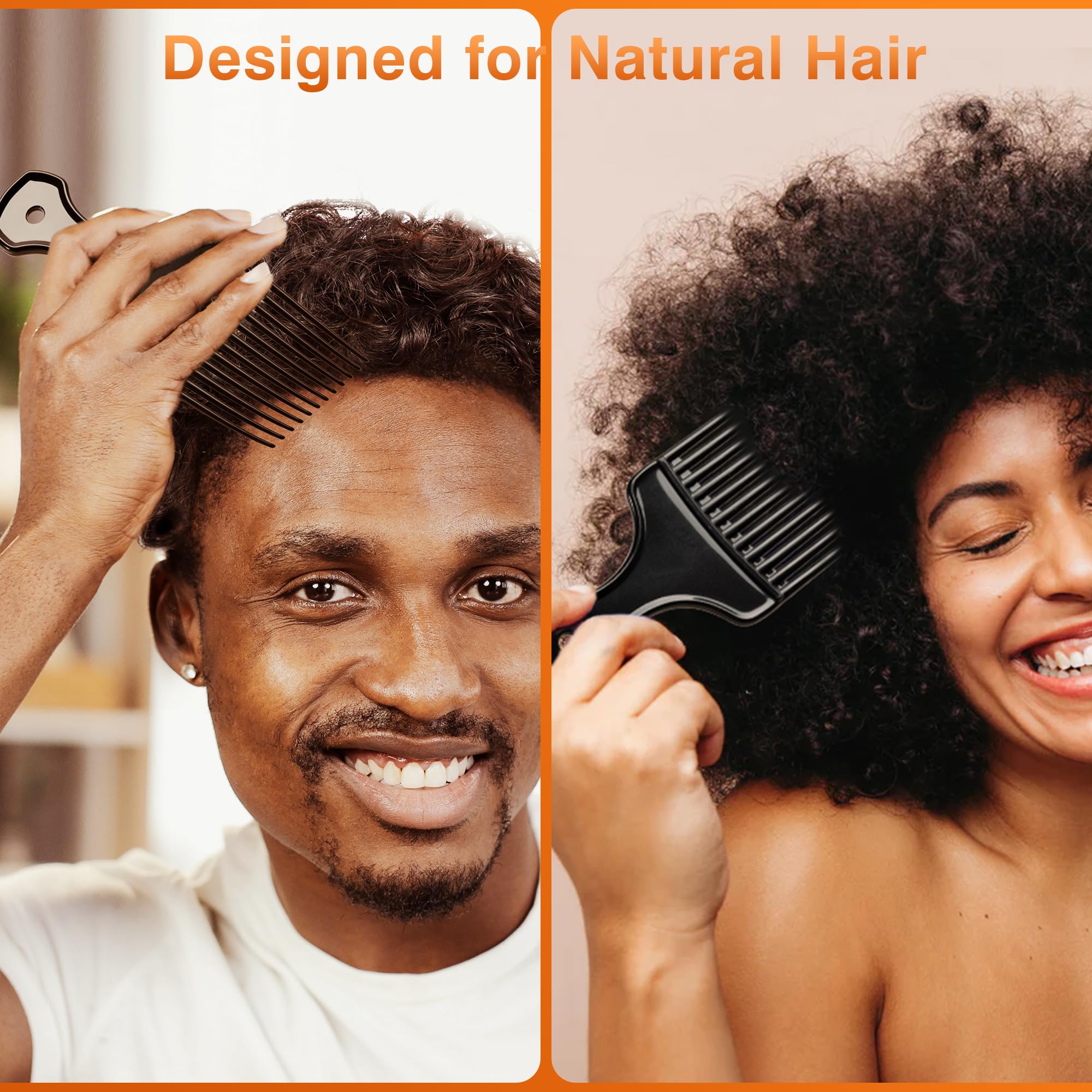 SALON SILK: peigne cheveux afro carbone, volume et définition des boucles.