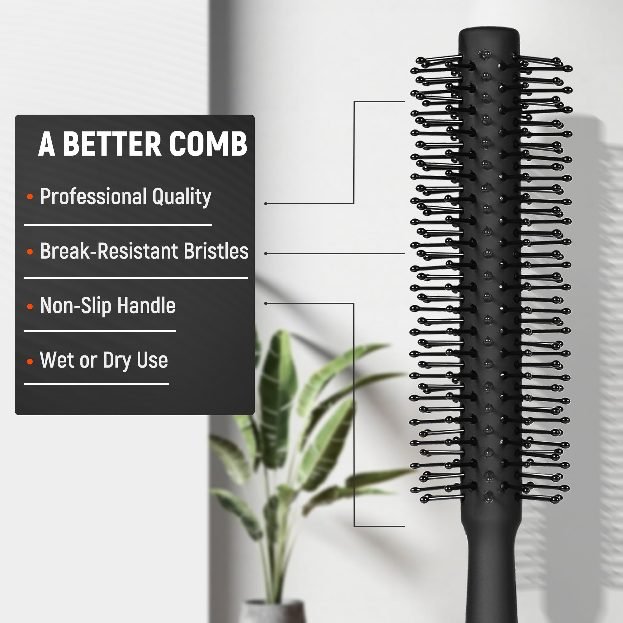 SALON SILK Rouleau Quiff: brosse compacte pour ajouter du volume sans irriter le cuir chevelu.