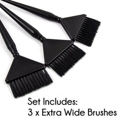 Salon Supply Co brosse-teinture extra-large noir pour un contrôle précis des racines.