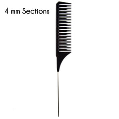 Salon Supply Co Lot 4 peignes mise en lumière sections 5 mm pour mèches visibles.