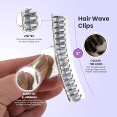 Pinces papillon Salon Supply Co en aluminium mate pour vagues, maintien solide.