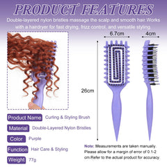 SALONKEY brosse-definisseur-boucles démontrant un demelage sans douleur