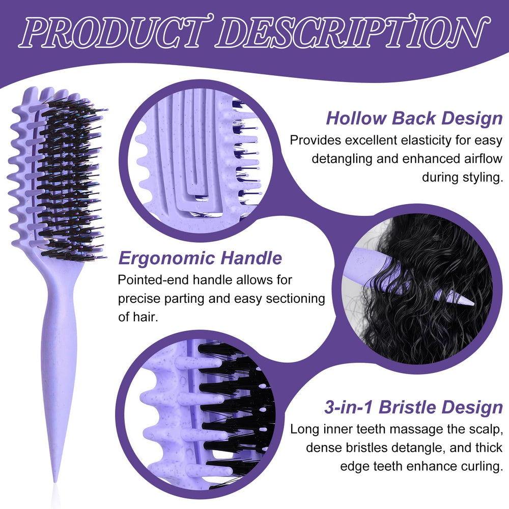 SALONKEY brosse-definisseur-boucles avec poignée ergonomique facilitant le coiffage rapide