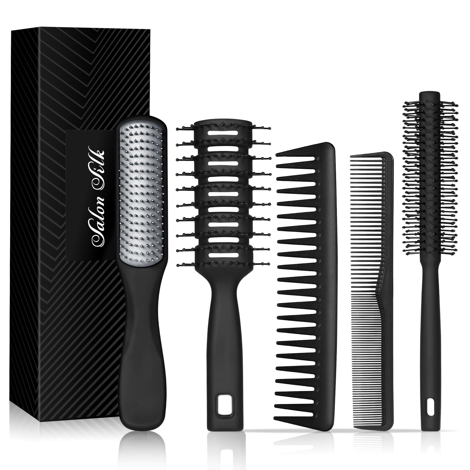 SalonSilk brosse pour cheveux homme ventilée, séchage rapide et coiffage fluide.