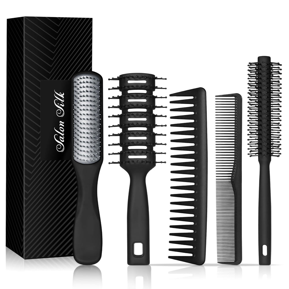 SalonSilk brosse pour cheveux homme ventilée, séchage rapide et coiffage fluide.