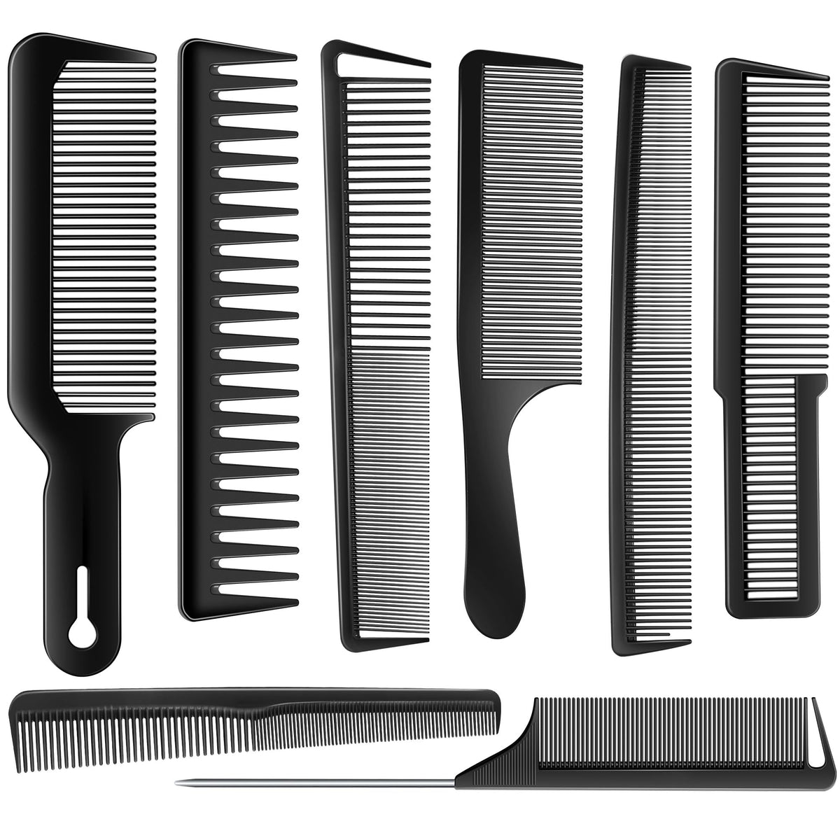 SALONSILK ensemble de 8 peignes, pratique pour démêler et coiffer tous les cheveux.