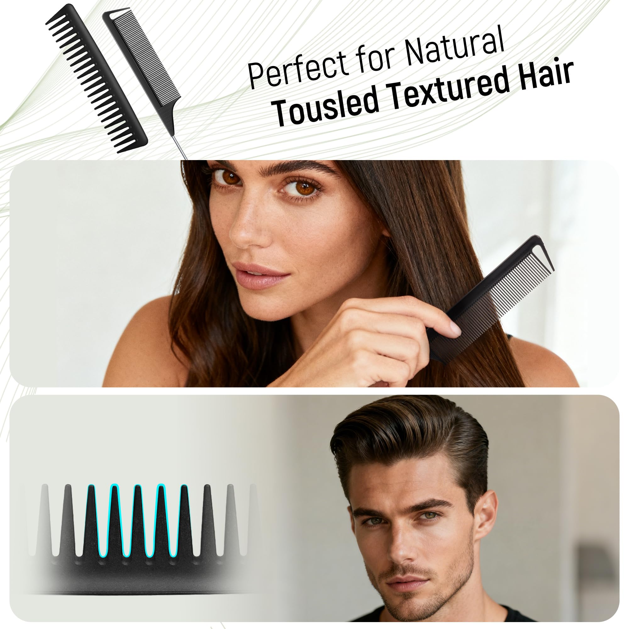 SALON SILK peigne dents larges glisse sur cheveux mouillés