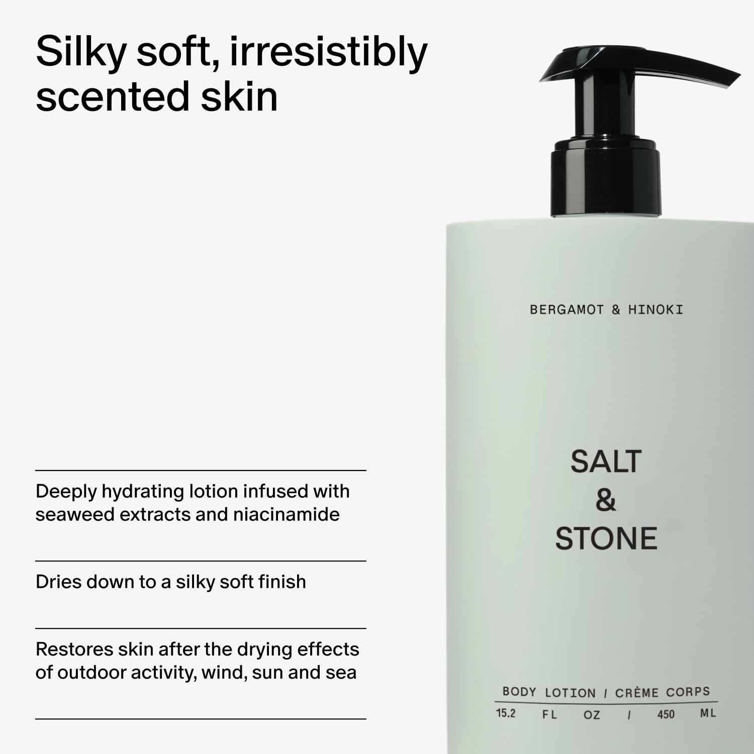 Parfum bergamote hinoki, senteur fraîche Salt & Stone.