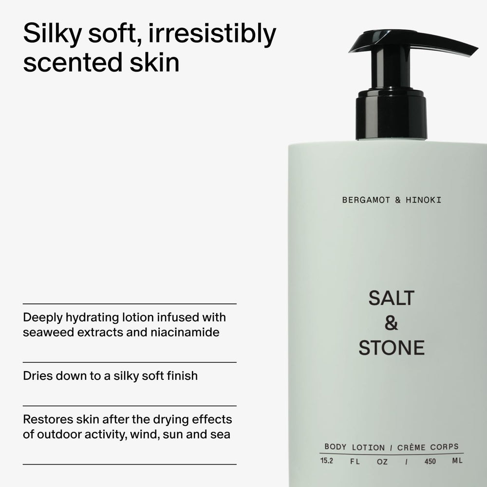 Parfum bergamote hinoki, senteur fraîche Salt & Stone.