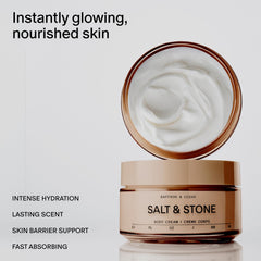 Salt & Stone Crème – texture onctueuse et hydratante.