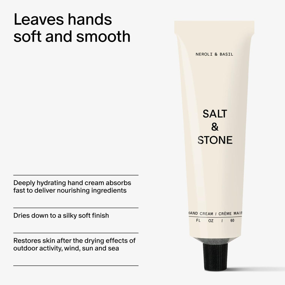 Salt & Stone crème-mains senteur-neroli-basil – parfum frais qui éveille les sens