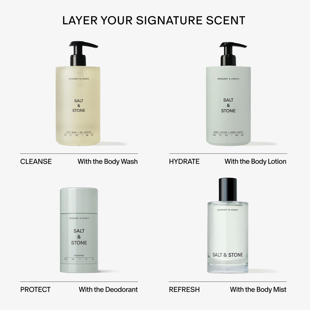 Emballage éco-responsable Salt & Stone, produit végan et sans cruauté
