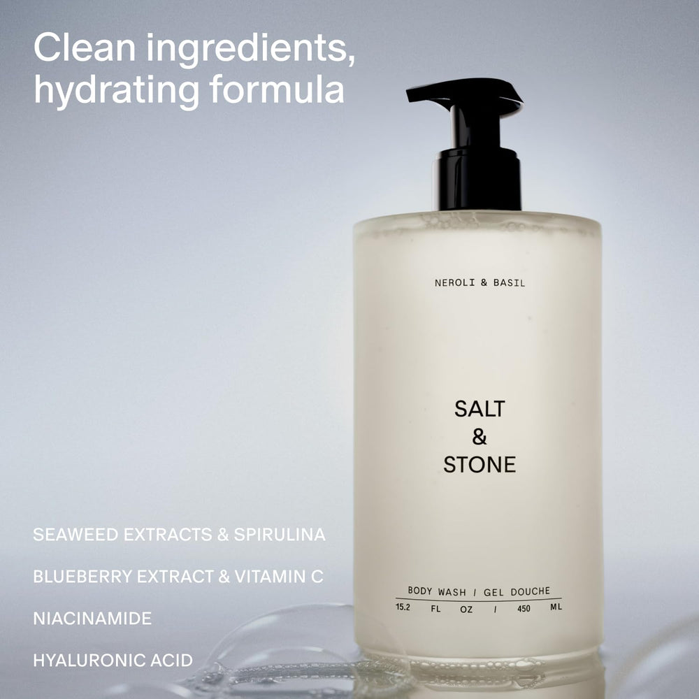 Mousse douce du gel Neroli Basil pour une peau hydratée après la douche.