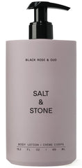 Lotion corporelle Salt & Stone: texture soyeuse et absorption rapide.