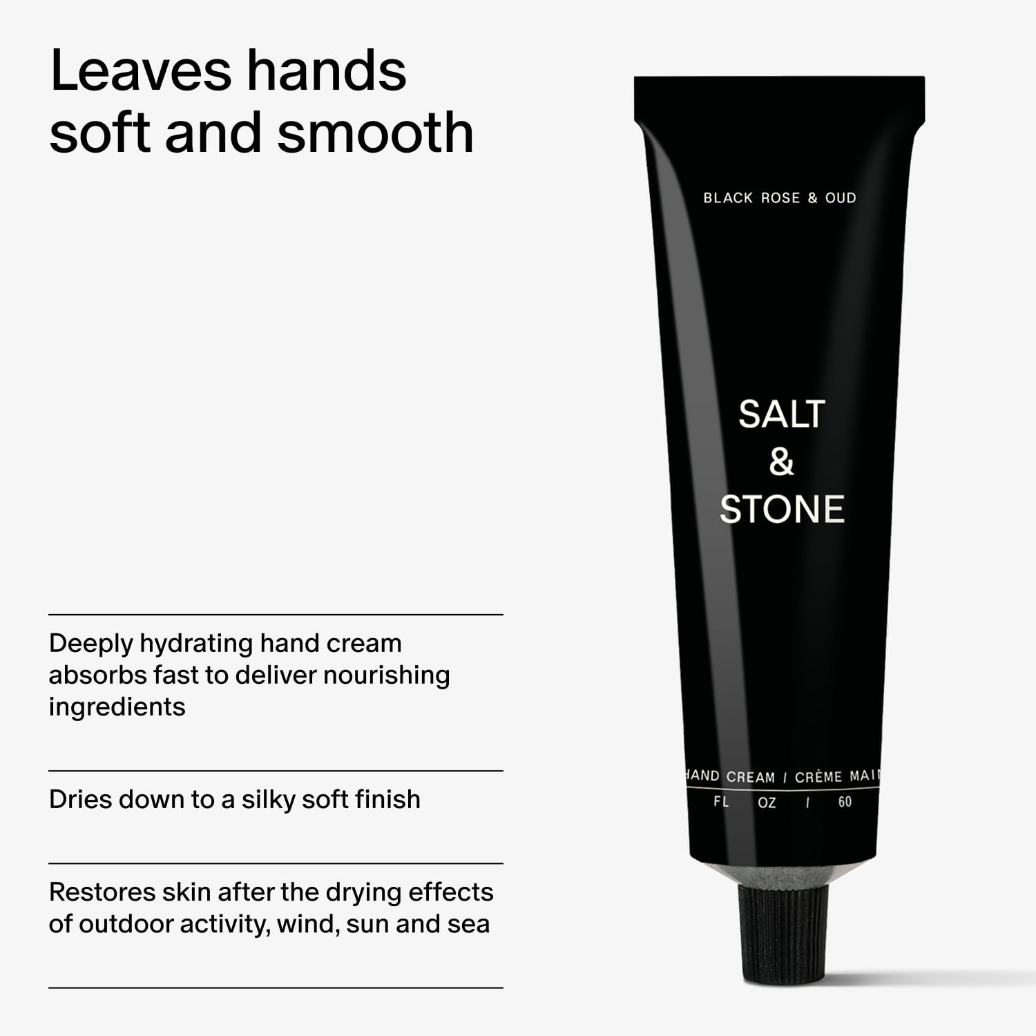 Salt & Stone Body Lotion—usage unisexe, parfait pour homme et femme.