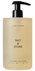 Salt & Stone Santal Vetiver bouteille: expérience sensorielle chaude et hydratante.