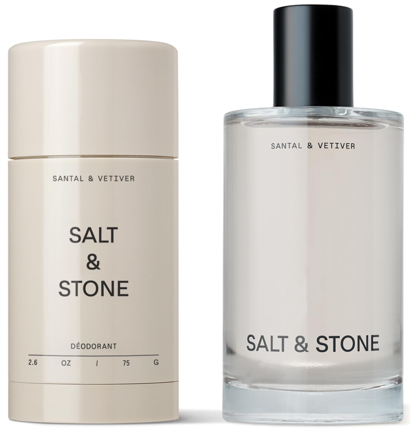 Salt & Stone Déodorant sans aluminium duo-set, protection durable et fraîcheur discrète.