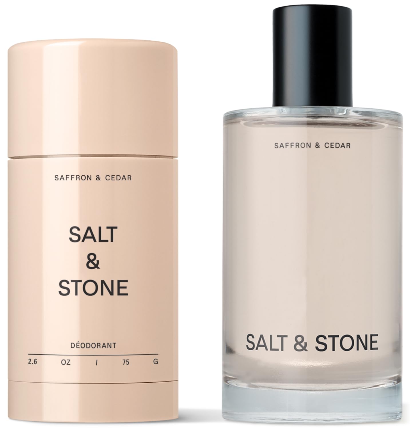 Salt & Stone Signature Duo: déodorant en bouteille et brume hydratante.