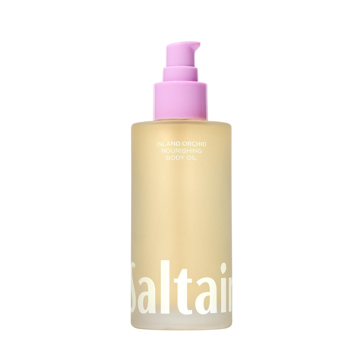 Saltair huile corporelle avec bouteille pompe montrant l emballage pour hydratation douce apres la douche
