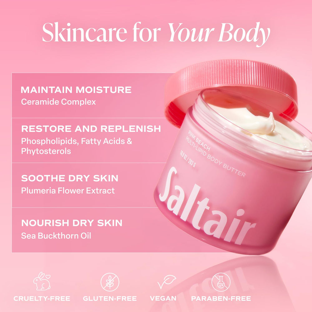 Saltair complexe ceramide-phospholipide offre hydratation et protection de la peau.