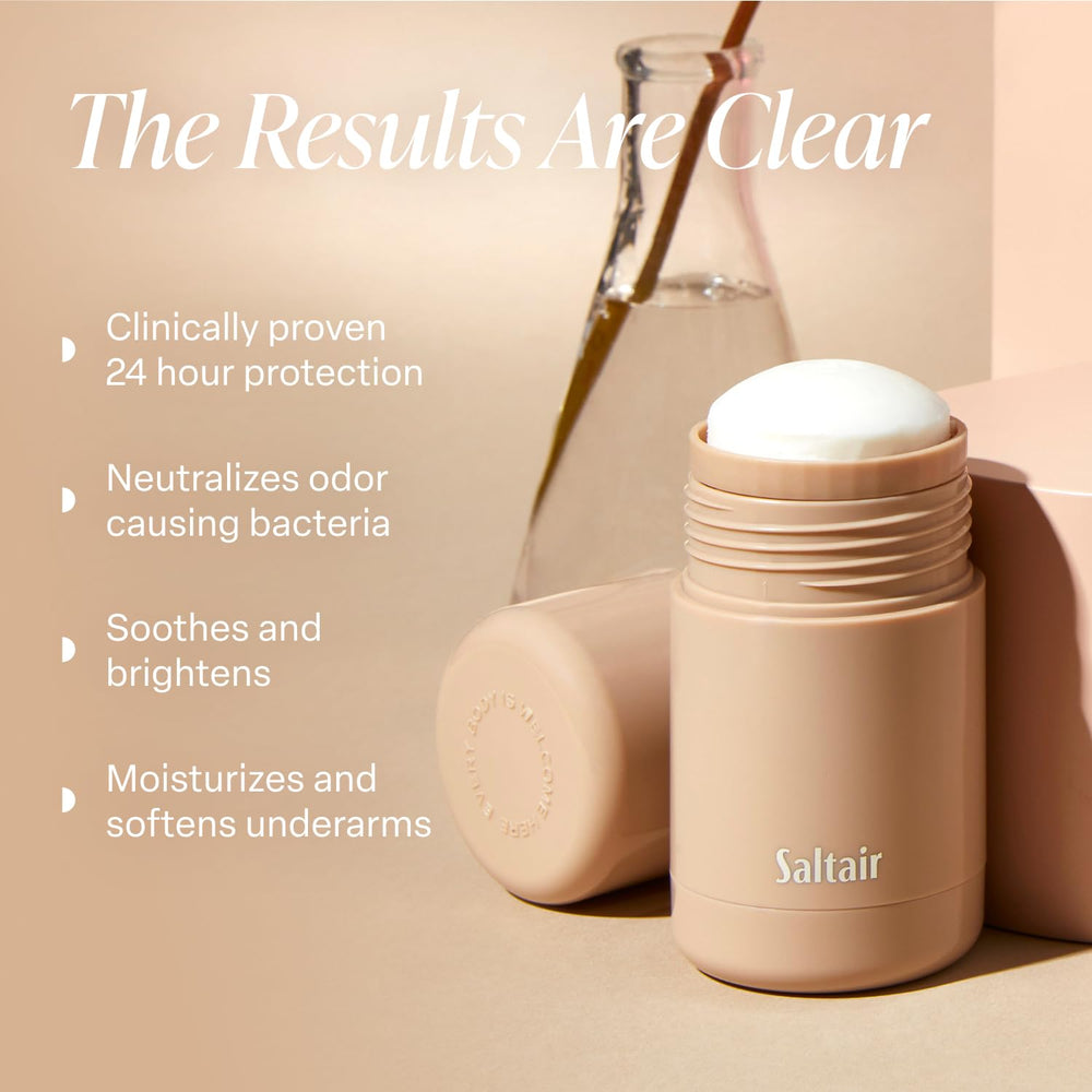 Saltair Déodorant Skincare en stick - application sans résidu.