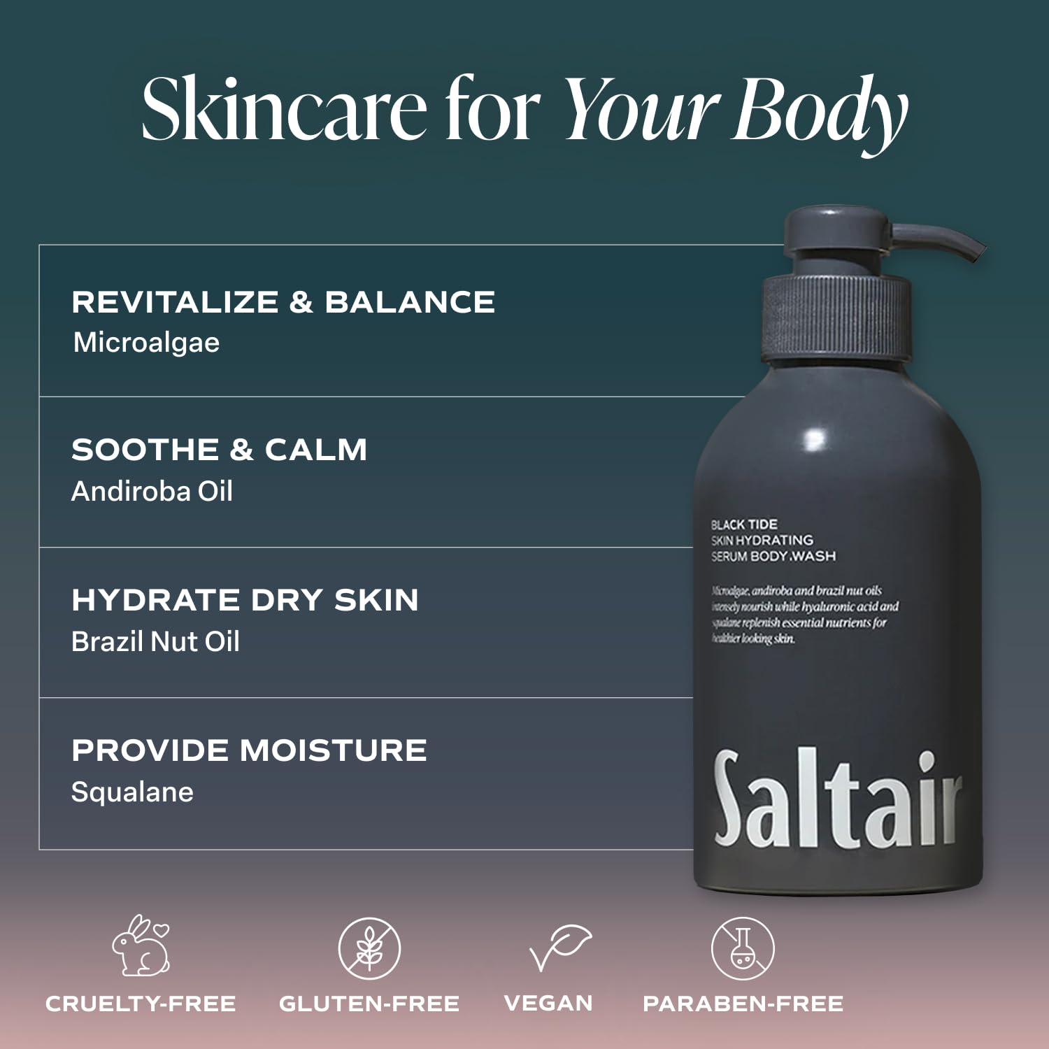 Mousse riche Saltair offrant une expérience hydratante sans résidu.