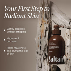 Saltair: mousse crèmeuse enveloppant la peau sans résidu gras.